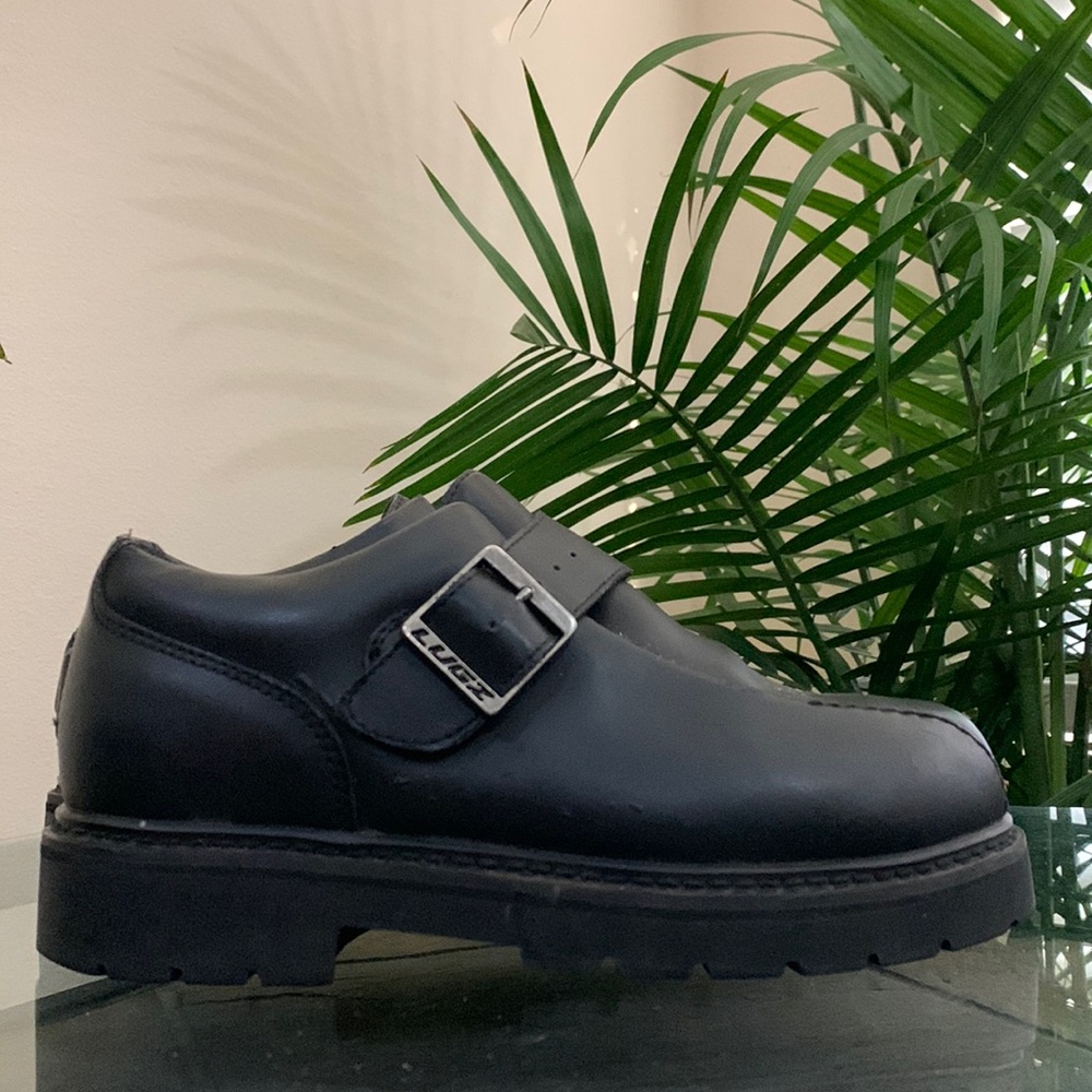 Vintage LUGZ Pathway Lo with Strap Black Work Boot mens sz 6/wms 8🔥 Deadstock